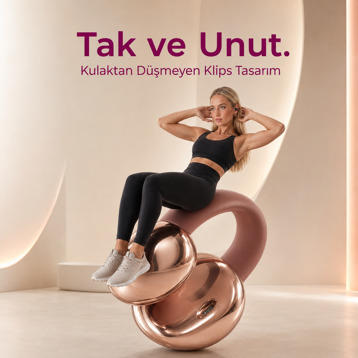 VİBBİQ Düşmeyen Klipsli Kablosuz Kulaklık